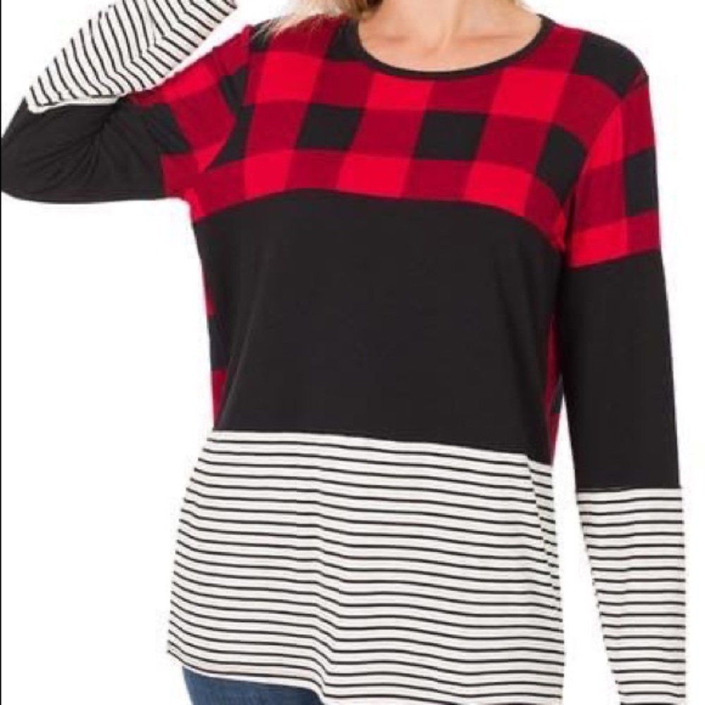 Zenana color block top